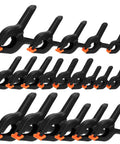 Swpeet 15 Piece Spring Clamp Set With Black Plastic Mini Clamps In Size Range From Two To Six Inches For Balloon Arcs Backdrops Woodworking And Crafting Projects, assorted sizes
