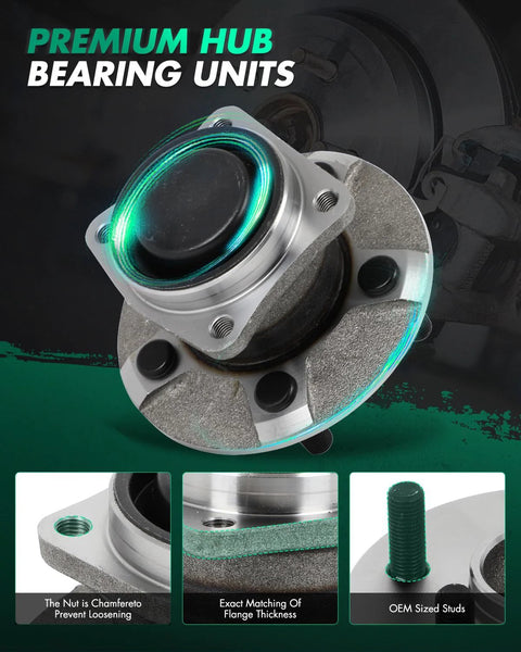 Close-up of 2 x Wheel Hub And Bearing Assembly Rear Fits 2003-2008 Pontiac Vibe FWD Toyota Matrix Corolla Celica No ABS