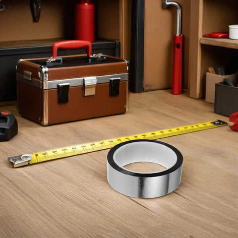 Anti Static Adhesive Tape For Electronics Assembly And PCB Work, Heat Resistant Pro Grade Adhesion, Thin And Easy To Cut, Great For Circuit Boards, Electronics Parts, Floor Labeling And Industrial Use, silver roll on workbench