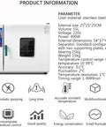 Smart Digital Lab Blast Drying Oven With Adjustable Fan Speed Constant Temperature Control Perfect For Electrothermal Incubation And Fast Thermostatic Heat Treatment Reliable Benchtop Heating Equipment For Science Projects, stainless steel, 15L, precise temperature control.