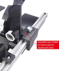 Manual Box Folding Tool With Adjustable Size Folding Fixture For Shipping Boxes, A Real Packaging Game Changer That Is Easy To Use, Built With Durable Aircraft-Grade Aluminum Frame And Fiber Reinforced Polymer Parts, For Various Industries. Adjustable slider detail.