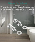 Top Notch Heavy Duty 5/16 Inch Stainless Steel Shower Door Hinge Pin For Framed Glass Doors With Continuous Hinge rust-proof pins and washers.