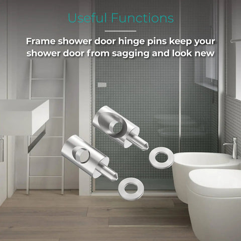 Top Notch Heavy Duty 5/16 Inch Stainless Steel Shower Door Hinge Pin For Framed Glass Doors With Continuous Hinge rust-proof pins and washers.
