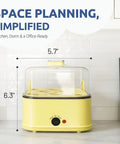 8 In 1 Electric Egg Cooker Rapid Egg Boiler For Hard Soft Poached Eggs Egg Bite Maker Auto Shut Off 8 Egg Capacity in yellow