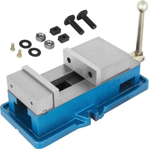 Heavy Duty 4 Inch Lock Down Vise for Milling and Drilling with accessories, Rock Solid 4 Inch Jaw Milling Vise for Metalworking and Woodworking