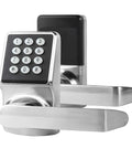 Dawn Electronic Door Lock With Handle And Keypad Smart Keyless Entry For Front Door Digital Knob With Code Fob Key Brushed Nickel Finish