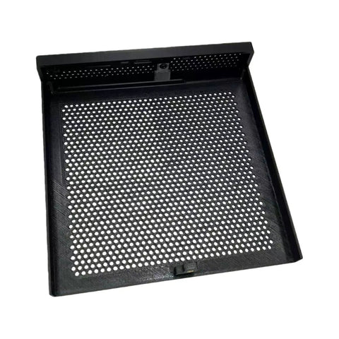 Top Cover for M720Q M920Q M920X M75Q P330 Mini PC Case with DIY Cooling Holes, black plastic panel shown from top angle.