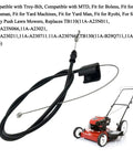 Rugged Build Lawn Mower Control Cable Replacement 583547901 Mechanical Brake Wire Linkage Fits Husqvarna HU625AWD, black cable.
