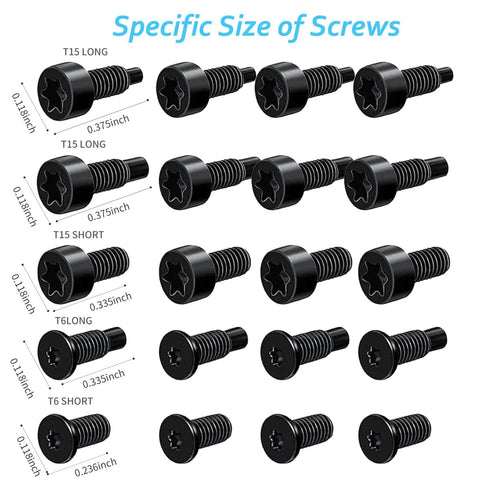 All In One Video Doorbell Replacement Kit with various size T6 T15 screws in black