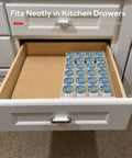 Magnetic K Cup Holder For Fridge And Office Counter with 24 K-Cups in open kitchen drawer