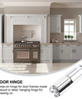 Premium Zinc Alloy Screw On Hinge Set for Internal Doors and Cabinets in modern kitchen, close-up view