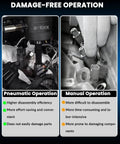 Comparison of pneumatic and manual operation in Diesel Injector Puller Tool Kit With Pneumatic Impact Air Tool For Easy Removal Of Stubborn Injectors In Bosch Cummins Siemens Denso And More Engines Pro