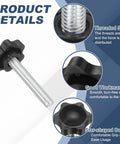 Top Rated 10 Pack 1/4 20 Star Knobs Built Tough For Heavy Duty Shop Use Featuring Durable Metal Construction And No Sweat Grip Design With 1.6 Inch Male Threaded Stud Perfect For Quick Clamping And Solid Jobs, showing the threaded stud and star-shaped grip.
