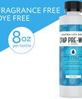 CPAP Pre-Wash Cleaning Solution For Odor Neutralizing Deep Clean Unscented Soap 8 Fl Oz Made In USA Gentle Dye-Free Formula Compatible With CPAP And BiPAP Machines For Daily Use And Superior Hygiene. 8 oz bottle, fragrance free dye free