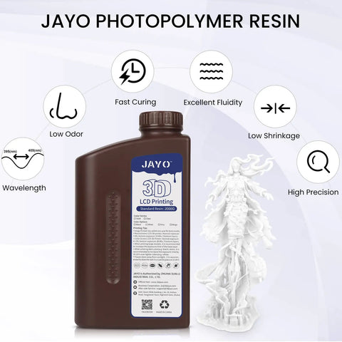 Standard 3D Printer Photopolymer Resin That Prints Smooth As Butter With Legit Low Shrinkage And Super Crisp Details For Lcd Dlp Sla Machines M White 2000G