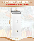 Slatwall Metal Plate Mount Backplate Adapter with three pre-drilled holes, 2.5" H x 1" W, for heavy duty slatwall displays, 10 pack