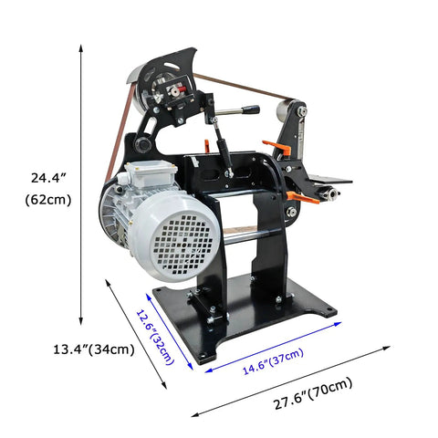 Kick Butt In The Workshop With This 2Hp Variable Speed Belt Sander Grinder, 24.4in tall, 220V copper motor, suitable for knife making.