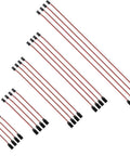 20 Piece 3 Pin Servo Extension Cables Female To Male RC Wiring Kit For Control Board And Remote, five lengths, arranged in rows