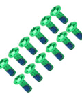 Aluminum Alloy Disc Brake Rotor Bolts 12 Piece Set For Mountain Road And Fixed Gear Bikes Green Screws