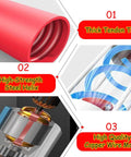 Diagram showing components of all in one high capacity animal feed conveyor and grain auger for home farm and factory use.