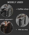 Image showing Top Shelf 6.8 Liter Espresso Knock Box Coffee Grounds Bucket in use at coffee shop, restaurant, and milk tea shop.