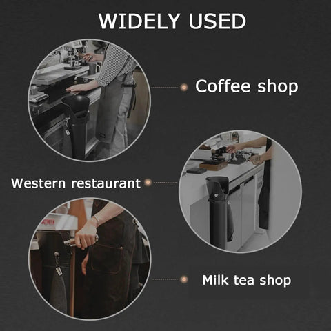 Image showing Top Shelf 6.8 Liter Espresso Knock Box Coffee Grounds Bucket in use at coffee shop, restaurant, and milk tea shop.