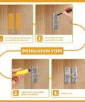 Installation steps for Six Pack Barn Door Lock Set For Privacy And Security Latches with screwdriver