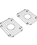 Polished Stainless Steel Sink Grid For 30x19 Inch Double Bowl Cast Iron Kitchen Sinks With Coordinating Plastic Side Bumpers Durable Rack