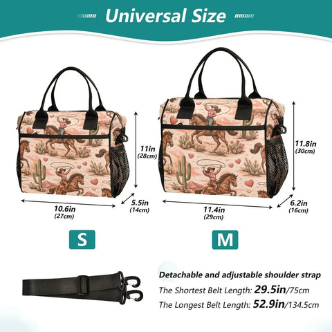 Insulated Lunch Bag Tote For Work And Outdoors Leak Proof Reusable Cooler With Shoulder Strap Easy To Clean And Stain Resistant 12L