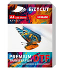 DTF Transfer Film A4 100 Sheets Double Sided Matte Premium DTF Paper packaging with butterfly design
