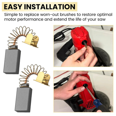 Heavy Duty Carbon Brushes For Power Tool Motor Repair Replacement Set Compatible With Standard Circular Saw Models installation tips