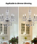 Raindrop Crystal Chandelier With K9 Glass Drops Modern Flush Mount Ceiling Light in dimmed and bright kitchen settings