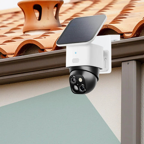 Heavy Duty Gutter Mount Bracket For Security Cameras No Drill Install White Metal Holder Fits SoloCam S340 E30 E42 And S330