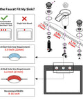 Installation guide for Waterfall Bathroom Sink Faucet with LED Crystal Ball, Deck Mount 3 Hole, Double Handle Brushed Nickel.
