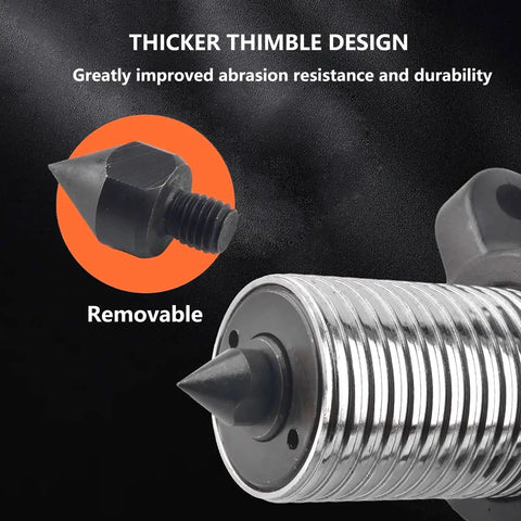 Close-up of removable thimble design on 50 Ton Hydraulic Gear Puller With 2 And 3 Jaw Heads Beefy Heavy Duty Hub Separator Tool.