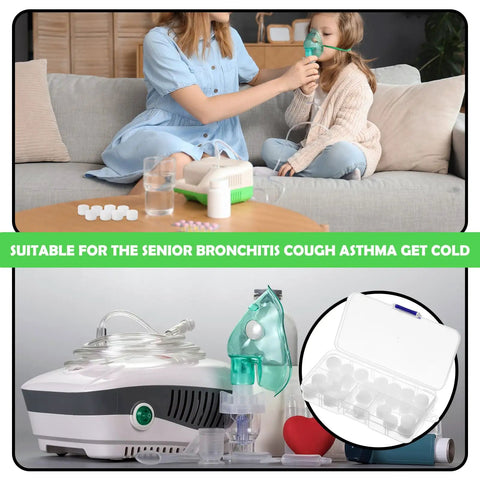 Must Have Pro Grade 20 Pack Replacement Air Filter Sponges For Compressors Foam Filter shown with nebulizer setup