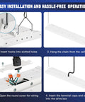 Installation steps of 300W LED Linear High Bay Light For Warehouse And Shop 45000 Lumen Output 3 Ft Fixture 120-277V 5000K