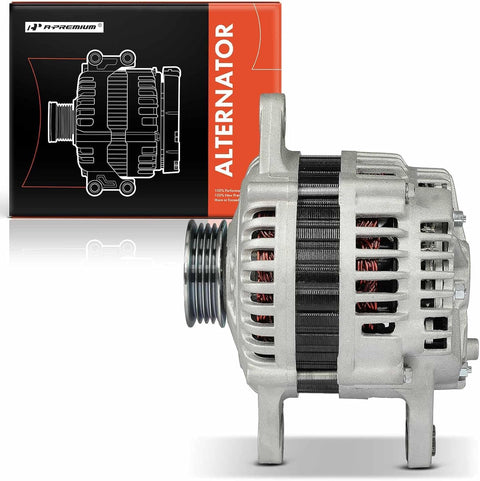 Plug-And-Play Alternator For Mazda Miata 2001 Through 2005, 12V 80A With 4-Groove Pulley And Clockwise Rotation, Easy Replacement BP6D18300A