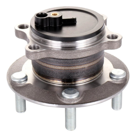 Plug-And-Play Rear Wheel Bearing And Hub Assembly For 2014-2016 Mazda 3 And Mazda 3 Sport With 5 Lugs And ABS, Exact Fit, Pre-Greased