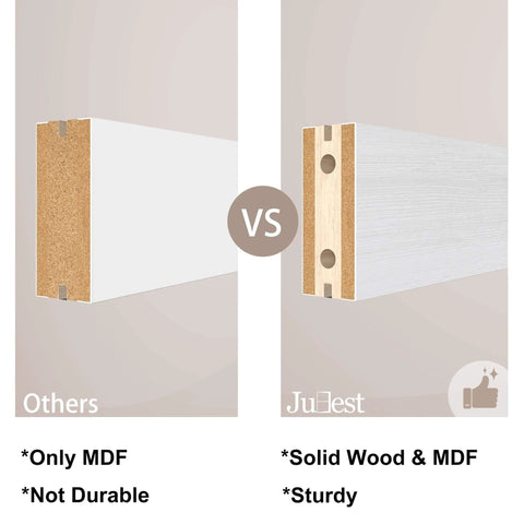Comparison of MDF versus solid wood and MDF in sliding closet door construction