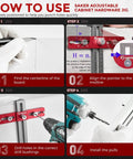 Step-by-step guide using Doweling Jig For Cabinet Hardware And Knob Or Pull Templates Pro Grade Self Centering Punch Locator