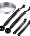 Coffee Machine Cleaning Brush Set With Spoon And 58 Mm Stainless Back Flush Insert Metal Blind Filter 4 Piece Kit for espresso
