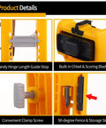 Close-up of features on All-In-One Door Hinge And Mortise Jig Kit For Easy Lock Installation with detailed parts view.