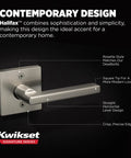 Dummy Door Handle Lever For Closets And Pantries, Satin Nickel Non Turning, Contemporary Design, Reversible for Left or Right Doors.