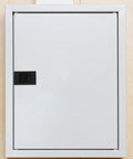 4 Pack Plastic RV Door Latches No Hassle For Cabinets And Distribution Boxes Rectangular Slide Locks on metal panel