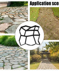 2 Pack Concrete Path Molds For Walkways And Patios 14.17x14.17x1.38 Inch Square Stone Pattern Reusable Forms shown with paved paths