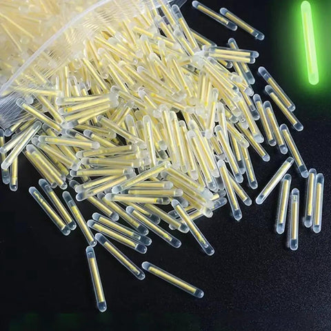 100 Pack Ultra Pro Grade Slim 3Mm Fluorescent Glow Light Sticks for Night Fishing Floats Corks and Terminal Tackle Accessories