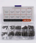 Assorted Compression Springs Kit 0.3mm Wire 2mm and 4mm OD 5 to 25mm Length 600 Pcs 304 Stainless Steel in plastic organizer box