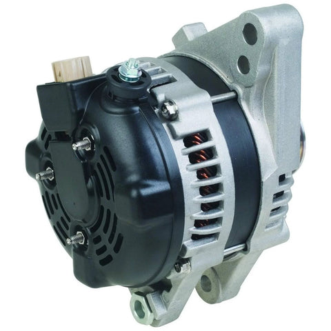 New Alternator For Toyota Tacoma V6 4.0L 2005 To 2015 And Toyota 4Runner V6 4.0L 2003 To 2009 Direct Fit Replacement With Strong Charging Output And OE Style Electrical Compatibility Including 27060 0P010 27060 0P020 0124325123 1042103470 1042103471, side view