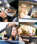 Dope Leopard Pattern Car Registration And Insurance Holder With Magnetic Closure Universal Document Organizer For License Cards And Glove Box Storage No More Rummaging Just Grab And Roll displayed in various use scenarios.